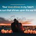 Cute romantic quotes-your love shines