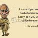 Mahatma gandhi quotes-live as if you