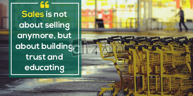 Inspirational quotes for salespeople-sales is not about selling