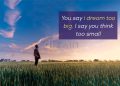 Excellent dream quotes-You say i dream